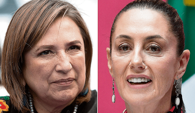 Candidatas. Entre Xóchitl Gálvez y Claudia Sheinbaum está la futura presidenta mexicana. Foto: AFP