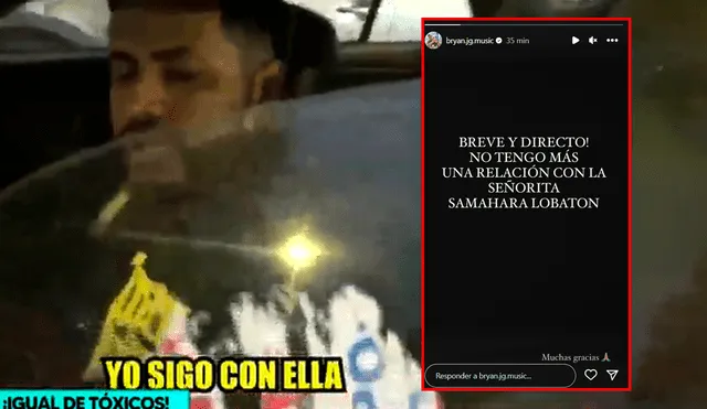 Bryan Torres niega haber terminado con Samahara Lobatón. Foto: composición LR/Instagram