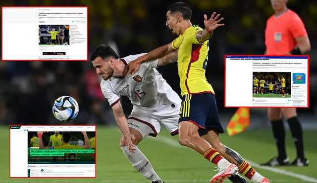 Venezuela cayó derrotada ante Colombia en el Estadio Metropolitano de Barranquilla. Foto: composición LR / AFP / Gol Caracol / El Espectador / FutbolRed