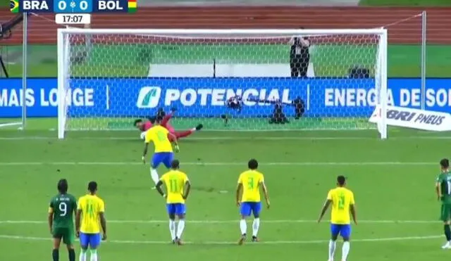 Neymar falló su disparo desde los 12 pasos y perdió la chance de abrir el marcador. Foto: captura/Latina