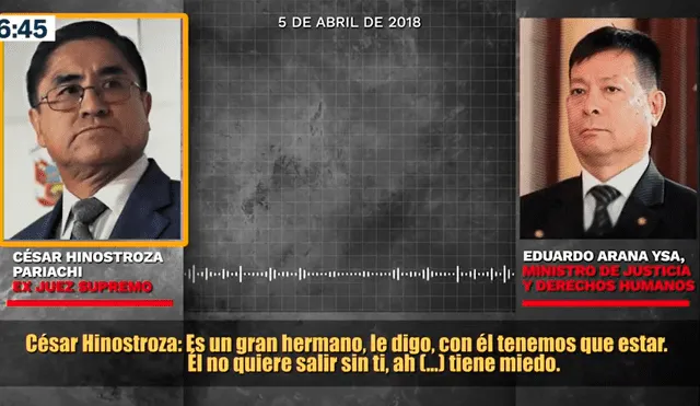 En el audio, Arana asegura que Hinostroza "ya se ganó una imagen" y que es un "hombre inteligente". Foto: y video: Canal N