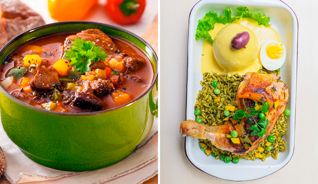 Revisa aquí las alternativas para disfrutar de los clásicos platillos de la gastronomía peruana como el estofado o arroz con pollo. Foto: composiciónLR/ Buenazo