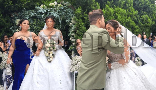 Estrella Torres contrajo matrimonio con Kevin Salas en una romántica boda. Foto: composición LR / María Pía Ponce