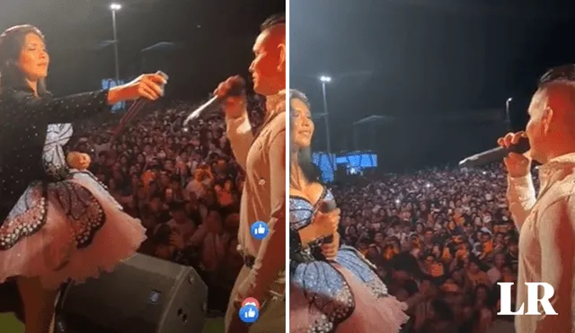 Yarita Lizeth se pone nerviosa ante cantante. Foto: TikTok