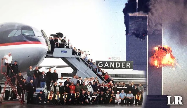 Gander acogió a 38 aviones que fueron obligados a regresar a tierra después de los atentados del 11 de septiembre de 2001. Foto: composición LR/AFP/Toronto Star