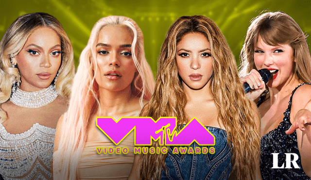 MTV Video Music Awards 2023 se realizará el 12 de setiembre. Foto: composición de Jazmin Ceras/LR/Instagram/Shakira/Karol G/Beyonce/Taylor Swift/MTV