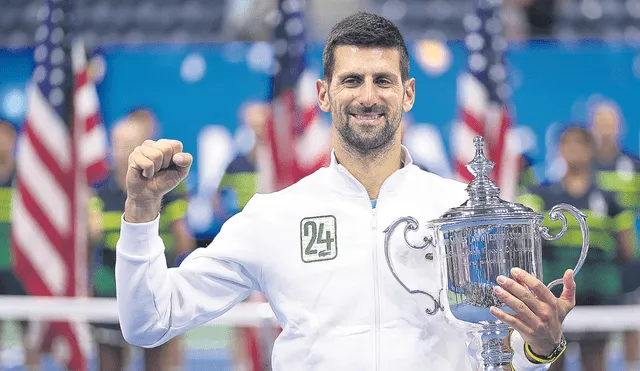 Imparable. Novak Djokovic volvió a ganar el US Open después de cinco años y sumó su cuarto título en el certamen estadounidense (2011, 2015, 2018, 2023). Foto: difusión