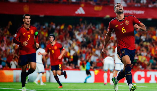 España goleo Chipre por el grupo A de las Clasificatorias a la Eurocopa 2024. Foto: España