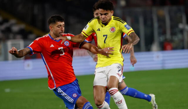 Chile recibió a Colombia por la segunda fecha de las Eliminatorias 2026. Foto: EFE