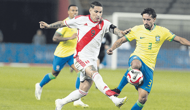 Extiende la mala racha. La selección peruana nunca ha podido ganarle a su similar de Brasil en un proceso clasificatorio. Foto: Luis Jimenez