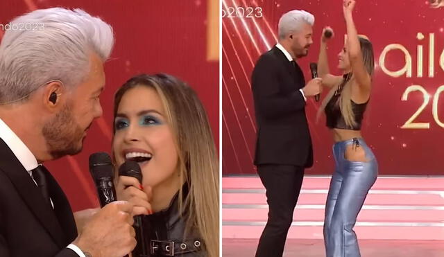 Milett Figueroa hizo su debut en el 'Bailando 2023', show de Marcelo Tinelli. Foto: Composicion LR/Captura Youtube