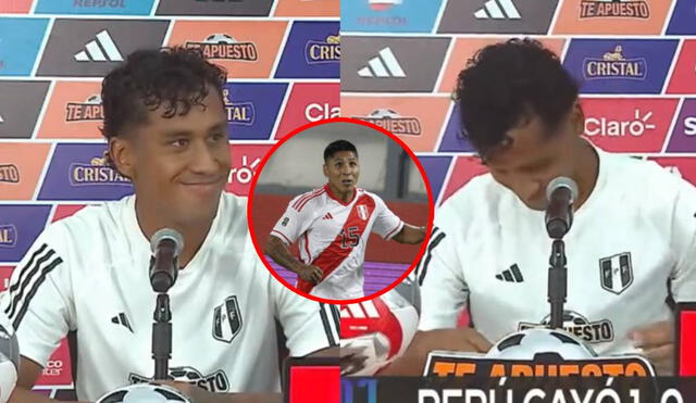 El mediocampista de la selección peruana realizó gestos sarcásticos al escuchar la pregunta. Foto: captura de Movistar Deportes