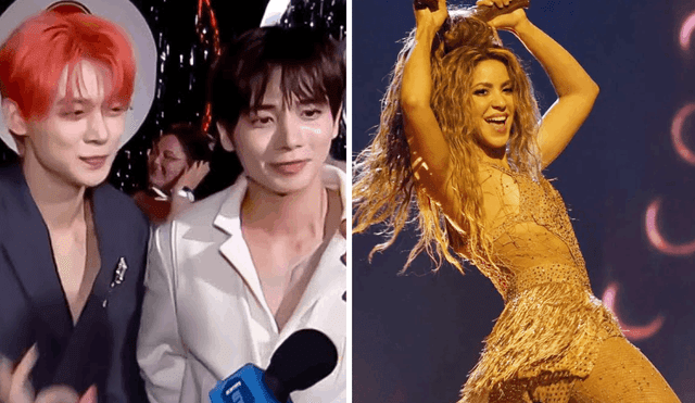 TXT en preshow de los VMAs 2023. Idols del k-pop, Shakira y más estrellas actuaron en los premios de la MTV. Foto: composición LR/Hybe/AFP