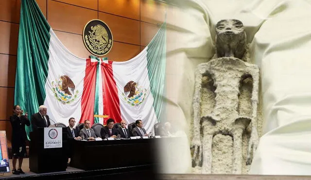 Jaime Maussan presentó ante diputados mexicanos supuestos cuerpos no humanos. Foto: composición LR/ Cámara de Diputados/AFP