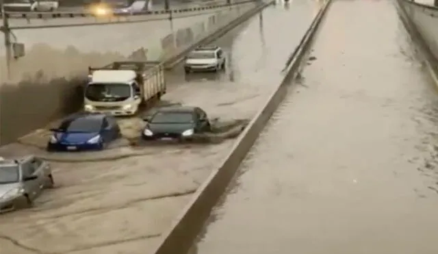 Es la tercera vez en lo que va del 2023 que se registra una inundación en el bypass. Foto: captura ATV