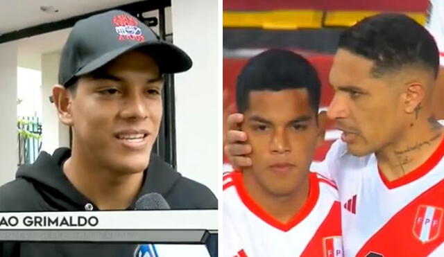 Joao Grimaldo jugó junto a Paolo Guerrero el segundo tiempo del Perú vs. Brasil. Foto: composición de LR/captura de América - Video: Fútbol en América