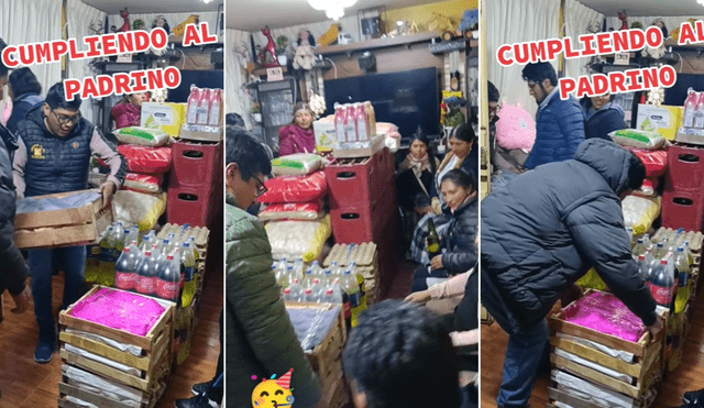 Un futuro padrino recibió un sinfín de regalos en Puno. Foto: composición LR/@ernes.eip - Video: @ernes.eip