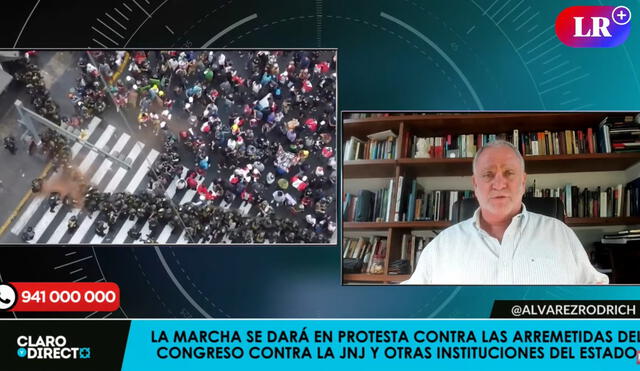 Augusto Álvarez Rodrich hizo un llamado a participar en la movilización para rechazar la arremetida del Congreso que busca capturar la JNJ. Foto: captura/LR