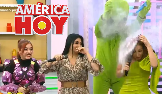 Janet Barboza quedó en shock al ver la respuesta del compañero de producción. Foto: América TV - Video: América TV