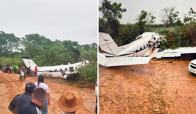 La avioneta cayó entre la selva del estado de Amazonas, en Brasil. Foto: composición LR/Globo - Video: @PortalRemador/Twitter