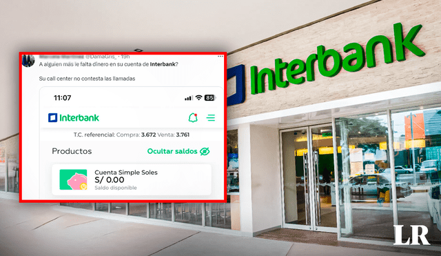Interbank emitió un nuevo pronunciamiento frente a los reportes de fallas en su aplicativo móvil. Foto: composición de Álvaro Lozano/LR/Twitter/Andina