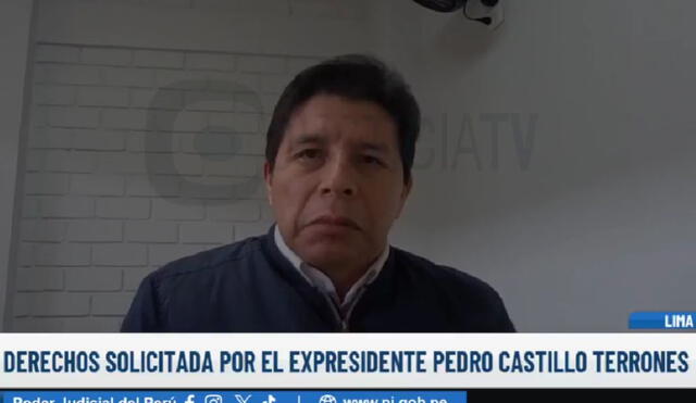 Castillo declaró hoy en audiencia de tutela de derechos. Foto: Justicia TV