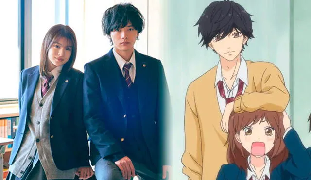 Los protagónicos de 'Ao Haru ride' live action tienen un gran parecido con el anime. Foto: Composición LR/Facebook