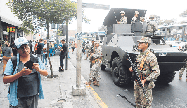 Se despliegan fuerzas militares para tratar de frenar la criminalidad en Lima. Foto: difusión