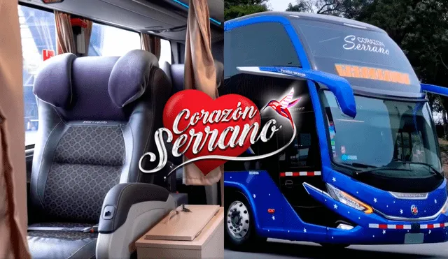 El moderno bus de Corazón Serrano es de la marca Marcopolo. Foto: composición LR/captura de Facebook/Corazón Serrano