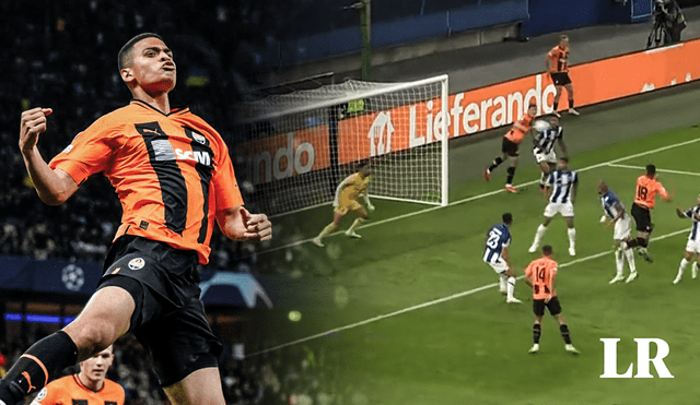 Kevin Kelsy, de 19 años, hace historia al marcar un gol para el Shakhtar en el inicio de la UEFA Champions League. Foto: composición LR/Marvin Ibo Guengoer/captura de video