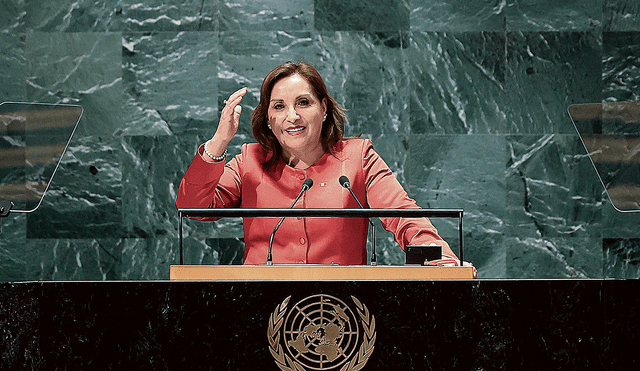 Intervención. Boluarte habló en la tarde ante la Asamblea General de la ONU. Aprovechó la oportunidad para invitar a otras economías a invertir en el Perú. Foto: Presidencia