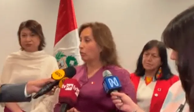 Dina Boluarte señaló respondió a la prensa desde Estados Unidos. Foto: Canal N- Video: Tv Perú