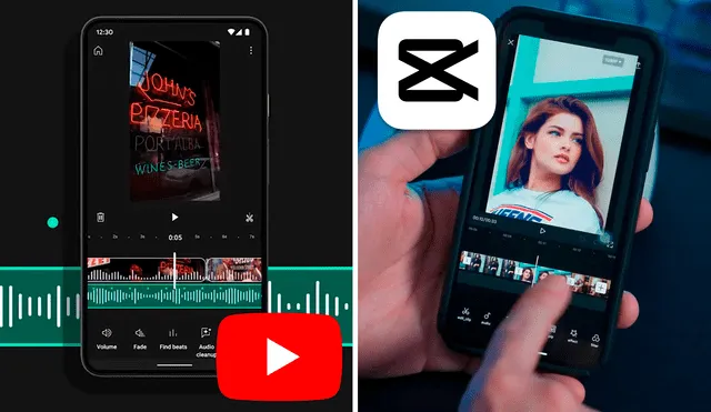 Las aplicaciones son utilizadas por millones. Foto: composición LR / YouTube / Google / Capcut