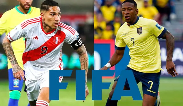 Perú tiene 1punto en las Eliminatorias, mientras que Ecuador tiene 0. Foto: composición/FPF/EFE