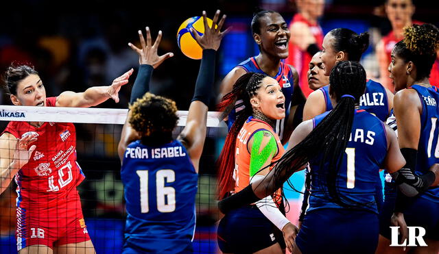 República Dominicana, número 10 del mundo, venció a Serbia, la número 2. Foto: composición LR / Volleyball World