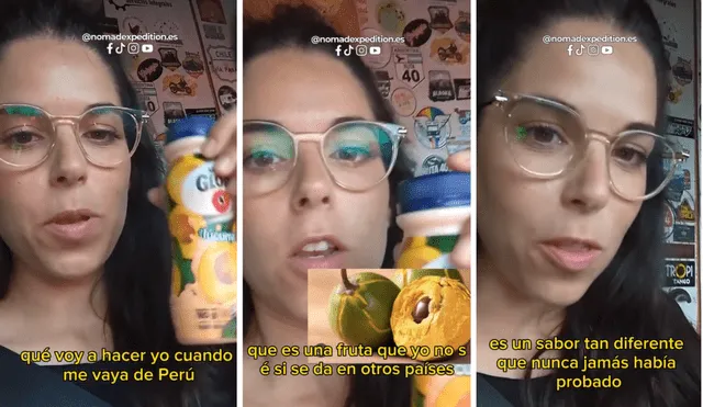 Los usuarios de las redes sociales mencionaron que la lúcuma es de origen peruano y que es muy rica. Foto: composición LR/TikTok/@nomadexpedition.es