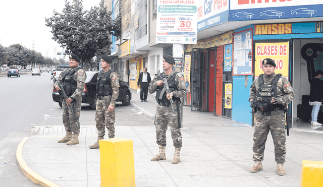 Refuerzo. Tras la declaración del estado de emergencia se han desplegado 1.700 policías en San Martín de Porres. Estarán ubicados en 31 puntos críticos identificados en el mapa del delito. Foto: difusión