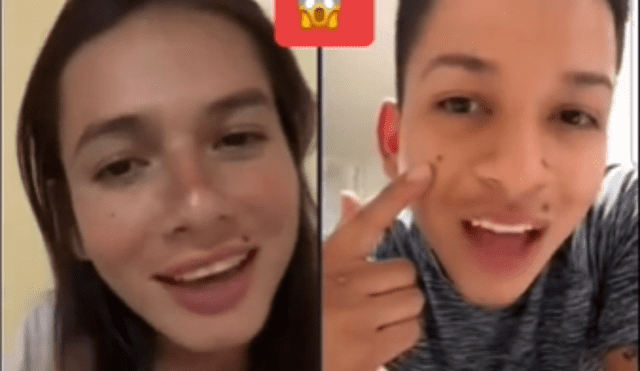 Joven muestra el gran parecido que tiene con La Uchulú. Foto: Captura de TikTok