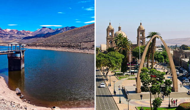 La represa de Paucarani es la principal abastecedora de agua. Foto: Composición LR / GORE Tacna / Andina