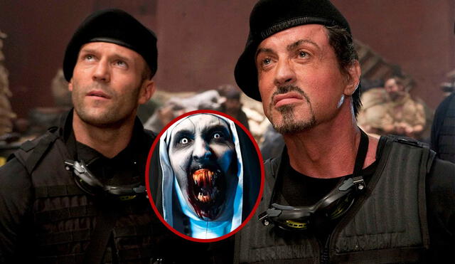 Jason Statham y Sylvester Stallone con los protagonistas de 'Los indestructibles 4'. Foto: Composición LR/ La Nación