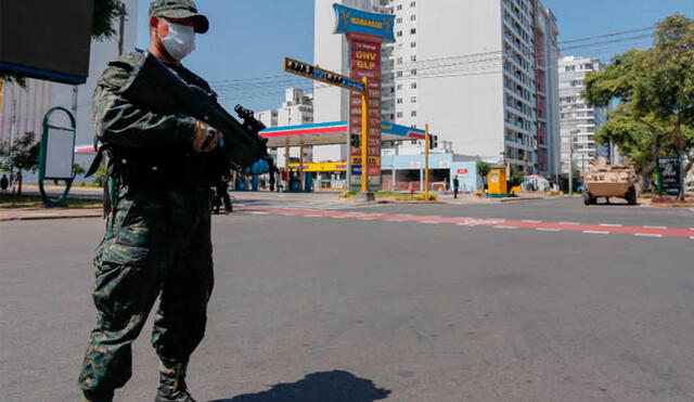Militares pueden patrullar las calles cuando esté vigente el estado de emergencia. Foto: La República