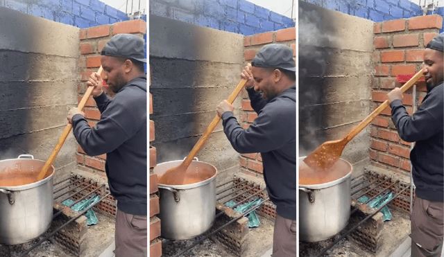 Jefferson Farfán se volvió viral en TikTok al cocinar carapulcra en restaurante de su tío ‘Cuto’ Guadalupe. Foto: composición LR/@restaurantecuto16/captura de TikTok