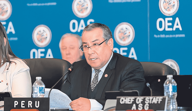 Pensar en consecuencias. Embajador Gustavo Adrianzén pide a al Congreso respetar el debido proceso para evitar problemas para la democracia a futuro. Foto: difusión