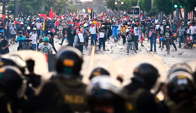 Protestas en Perú. Foto: AFP