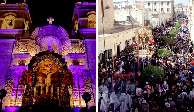 Misas y procesiones durante octubre en Arequipa. Foto: composición LR/ Hermandad del Señor de los Milagros de Arequipa