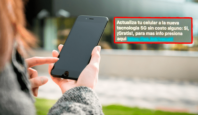 Este es el mensaje que llega a través de SMS o WhatsApp. Foto: Eset