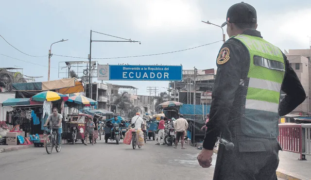 Efectivos policiales resguardan la zona para evitar que entre la cabeza del 'Tren de Aragua'. Foto: difusión