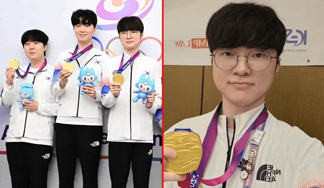 Selección de Corea, capitaneada por 'Faker', venció en la final de League of Legends a Taiwán en los Juegos Asiáticos 2023. Foto: composición LR/Naver/X