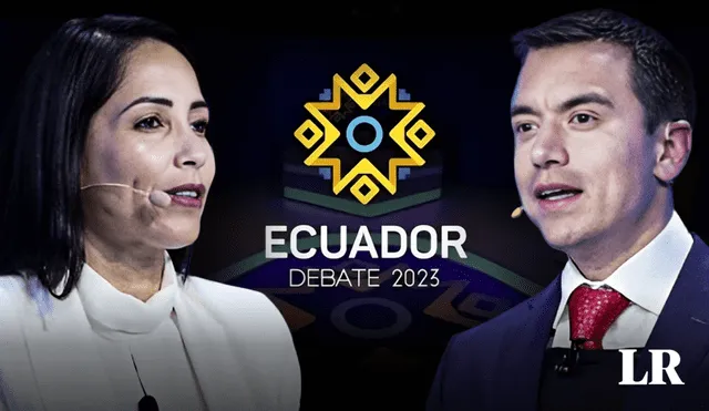 Este domingo 1 de octubre se realizará el primer debate presidencial entre Luisa González y Daniel Noboa. Foto: composición de Jazmin Ceras/La República/AFP/El Universo