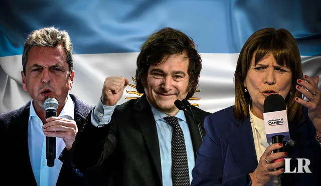 ¿Patricia Bullrich, Javier Milei o Sergio Massa? Conoce quién es el favorito a convertirse en el próximo presidente de Argentina. Foto: composición LR/AFP